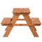 Wooden Kids Outdoor Picnic Table for Garden and Backyard, Stained